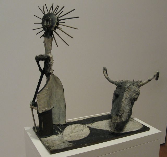 photo of sculpture by Picasso of a goat skill and statue