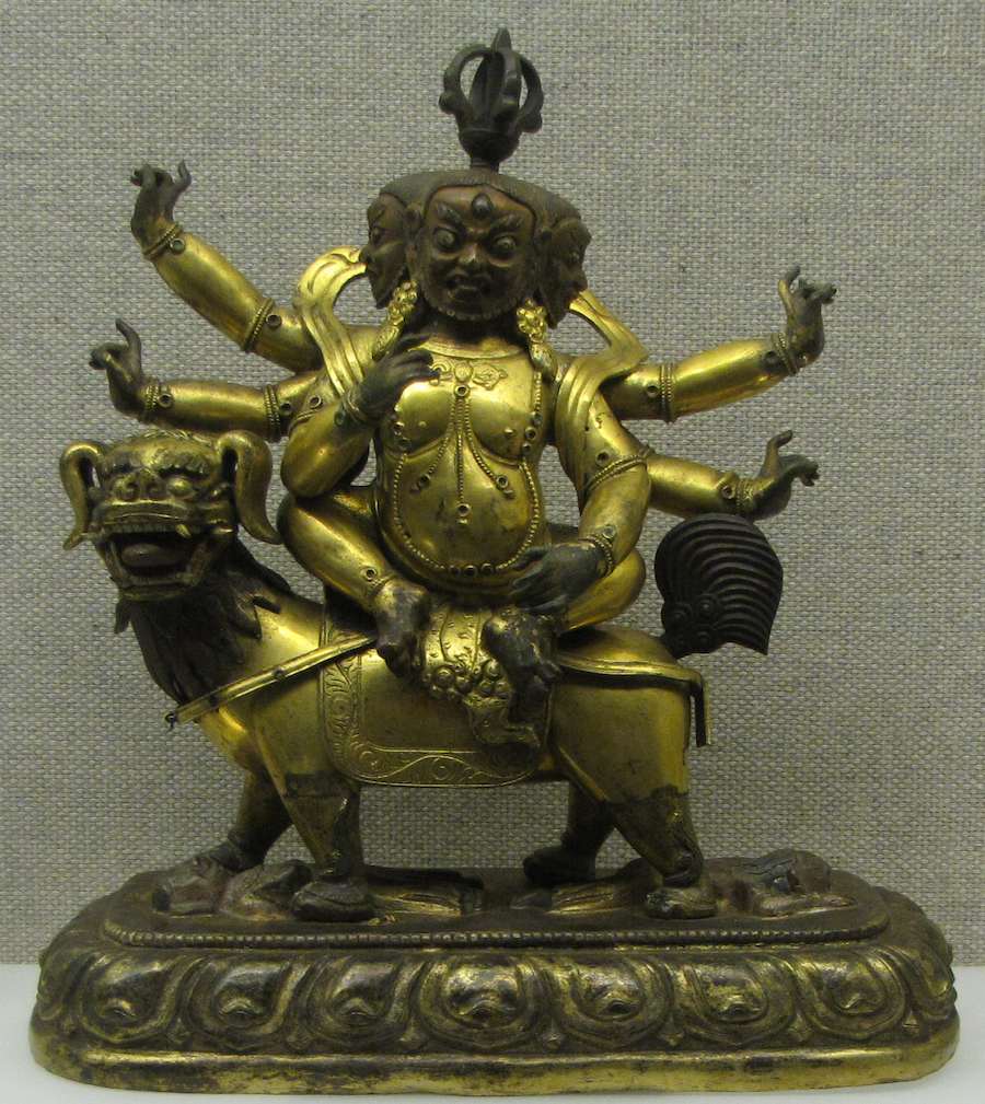 Tibetan, copper figurine of Manjusri